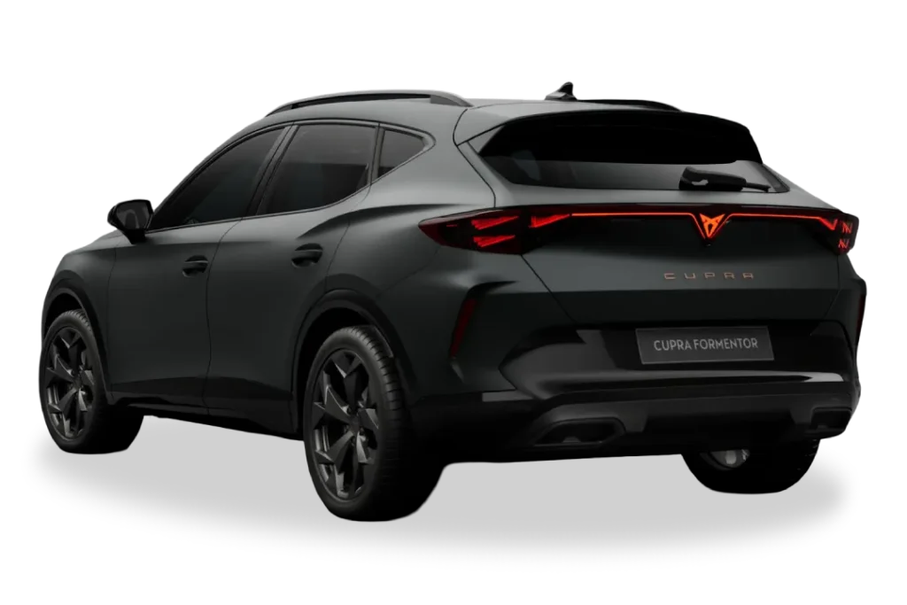 CUPRA Formentor gris Magnetic visto desde la parte trasera, SUV deportivo disponible en renting con Movento Renting