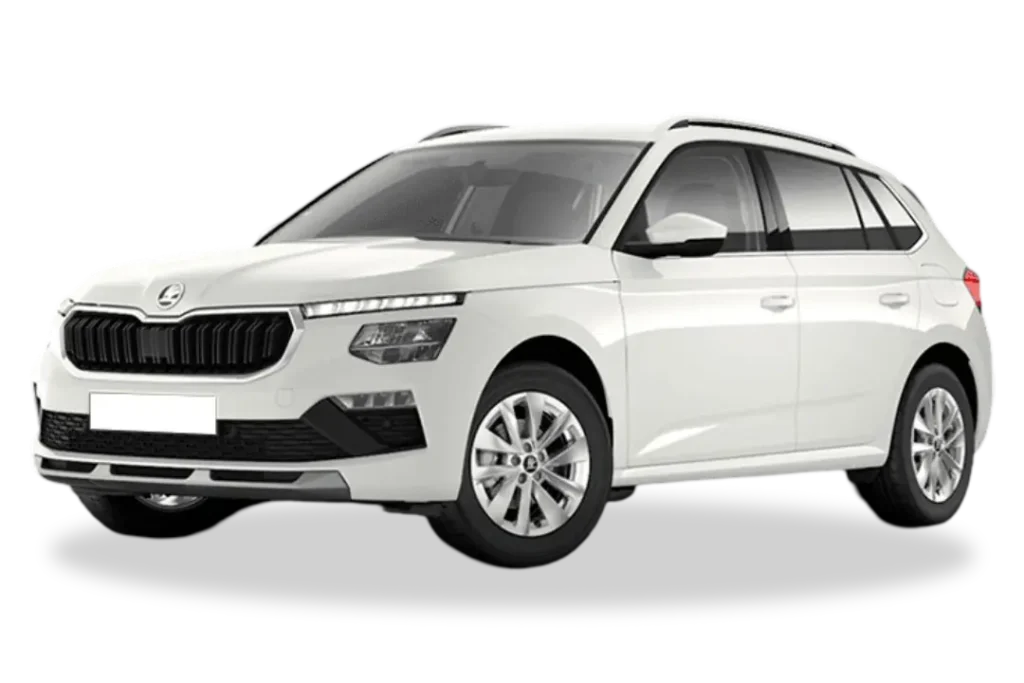 Skoda Kamiq blanco Candy de renting flexible, comparativa de oferta de vehículo urbano en Movento Renting